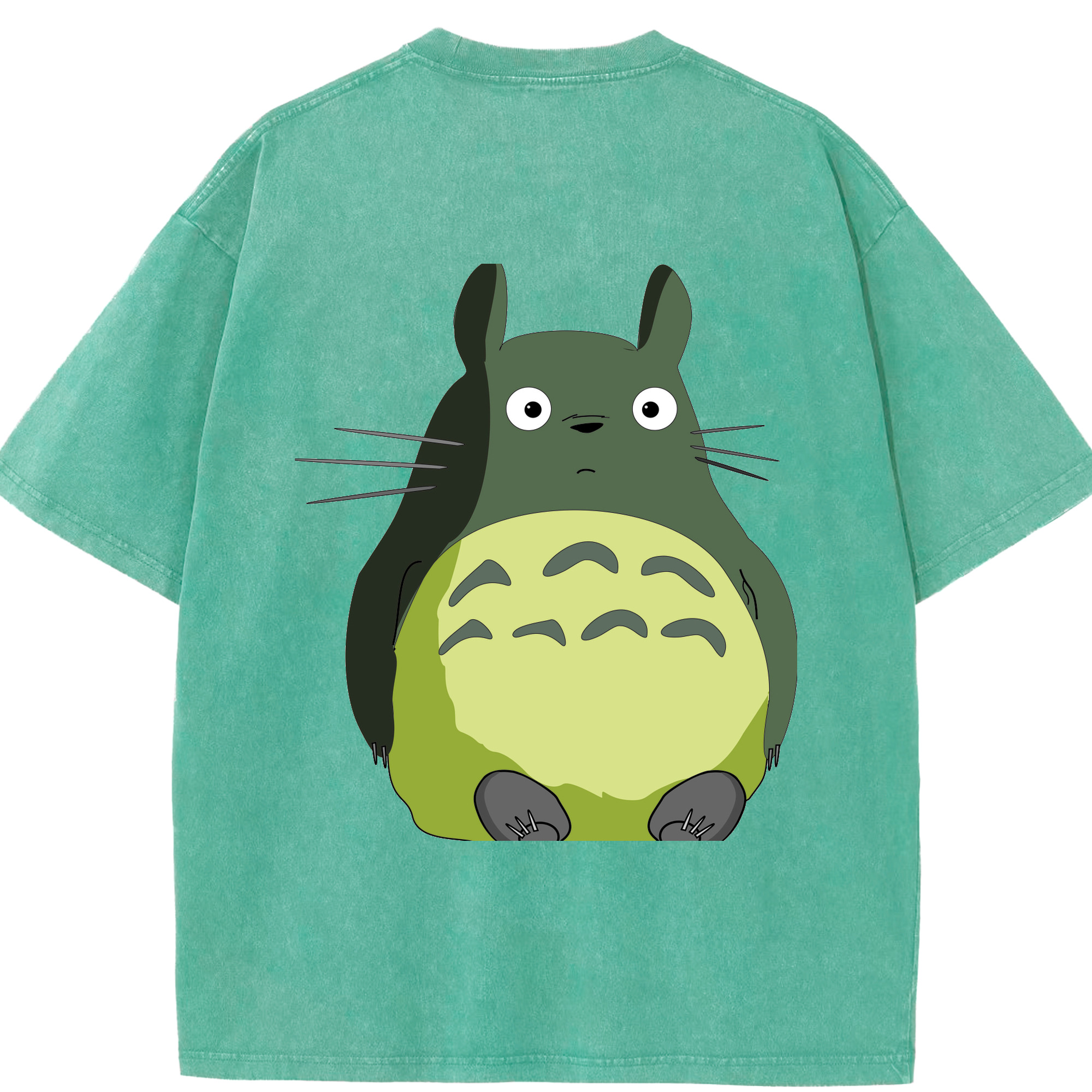 （画像用） となりのトトロ 草壁メイ 草壁サツキ My Neighbor Totoro Satsuki Kusakabe Mei Kusakabe 綿100% ヴィンテージ風 半袖Tシャツ（背面プリント）